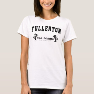 Women's White Fullerton, California T-Shirt