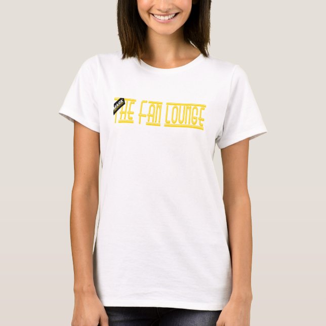 Women's white MITMTFL logo Tee (Front)