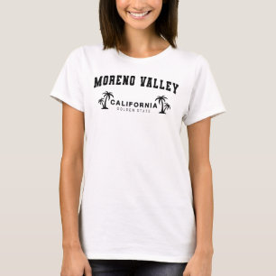 Women's White Moreno Valley, California T-Shirt