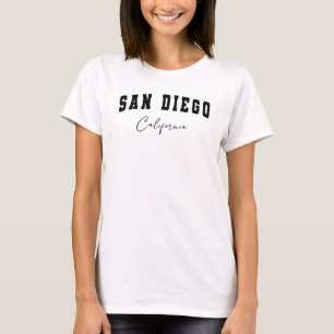 Women's White San Diego, California T-Shirt
