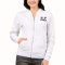 Women's white zipper hoodie for swim coach