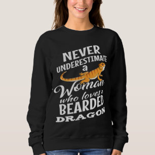 Womens Who Loves Reptile Bearded Dragon Gif Girls Sweatshirt