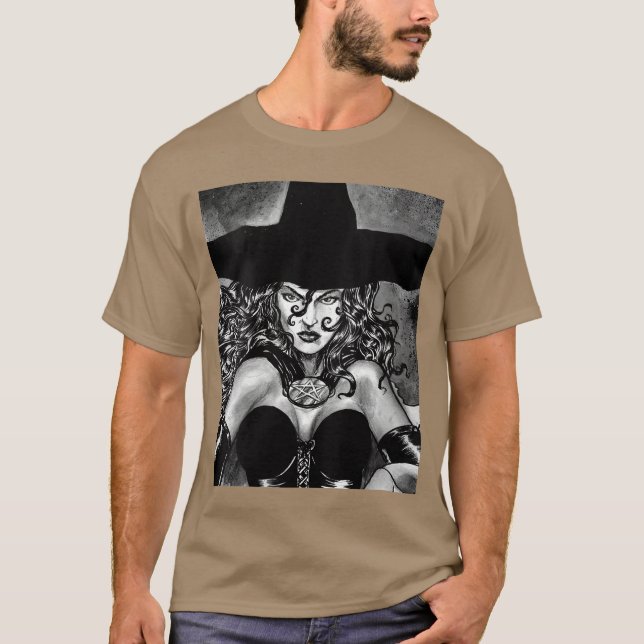 Womens WICKED WITCH GOTH GIRL HORROR Witchcraft Il T-Shirt (Front)