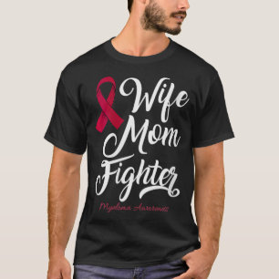 Womens Wife Mum Multiple Myeloma Cancer Awareness  T-Shirt