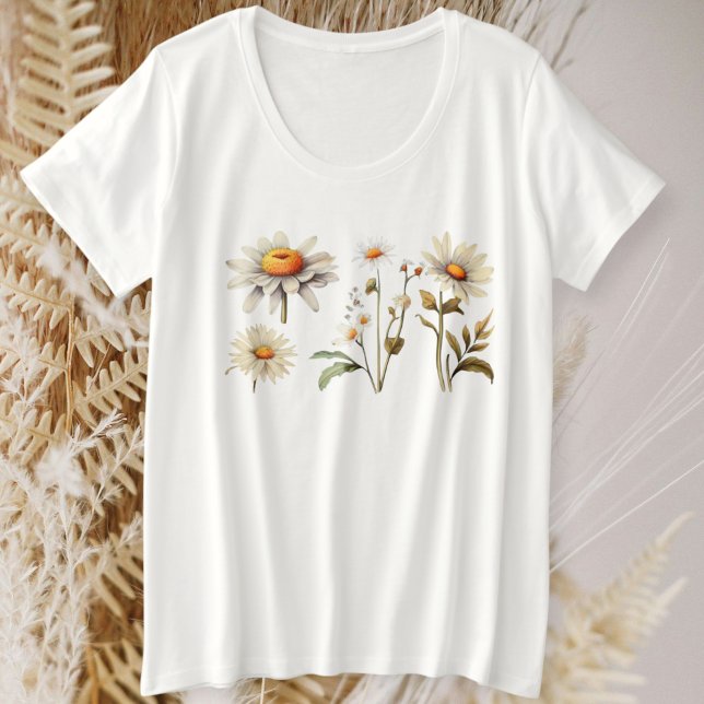 Women's Wildflowers Graphic T-Shirt / Floral Plus Size T-Shirt (Creator Uploaded)