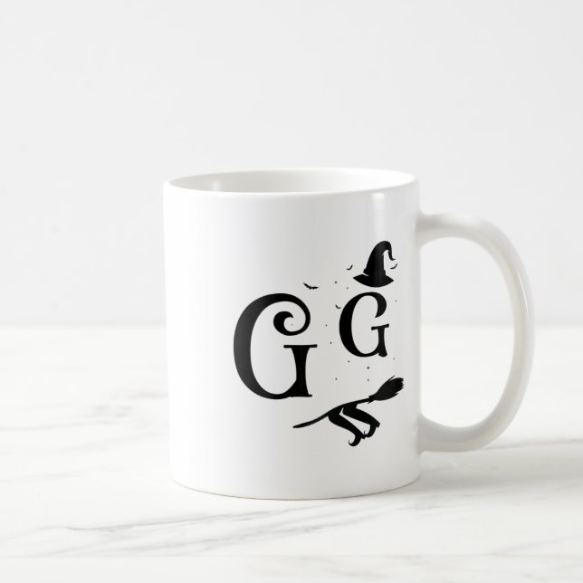 Womens Witch Hat Graphic Spooky Gg Funny Halloween Coffee Mug (Right)