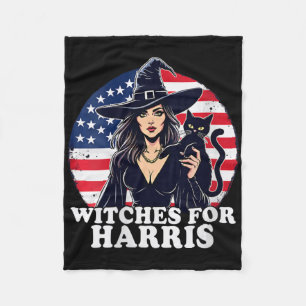 Womens Witches For Kamala Harris Halloween Politic Fleece Blanket