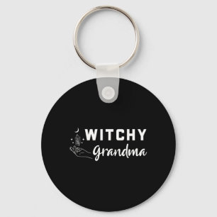 Womens Witchy Grandma Funny Witch Halloween Key Ring