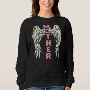 Womens Woman Mother Angel Wings Best Mum Mother Da Sweatshirt