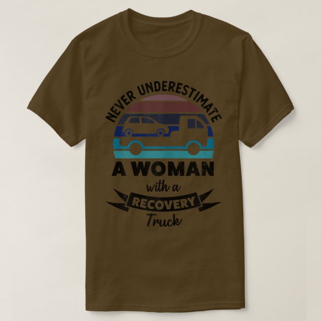 Womens Woman with a Recovery Truck Funny Gifts Mum T-Shirt (Design Front)