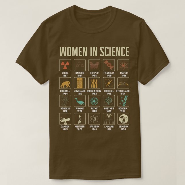 Womens Women In Science Design Biology Chemistry S T-Shirt (Design Front)