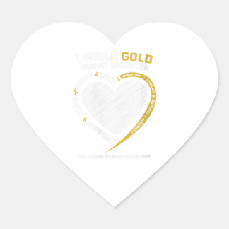Womens Women Men Dad Mum Gold Daughter Childhood Heart Sticker