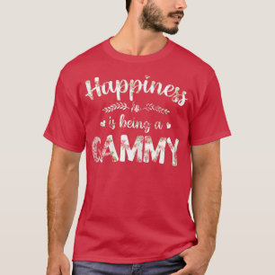Womens Women Mom Grandma Floral Happiness Is Being T-Shirt