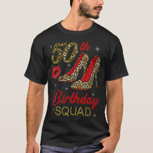 Womens Womens 50th Birthday Squad Stepping Into 50 T-Shirt