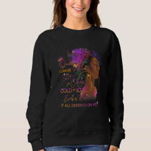 Womens Womens Birthday Taurus Queen Melanin Afro Sweatshirt