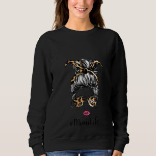 Womens Womens Classy Mimi Life With Leopard Patter Sweatshirt
