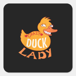 Womens Womens Duck Lady Gift Duckling And Ducky Square Sticker