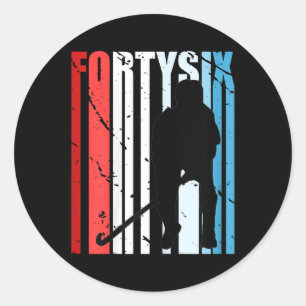 Womens Womens Field Hockey 28th Birthday Player Te Classic Round Sticker