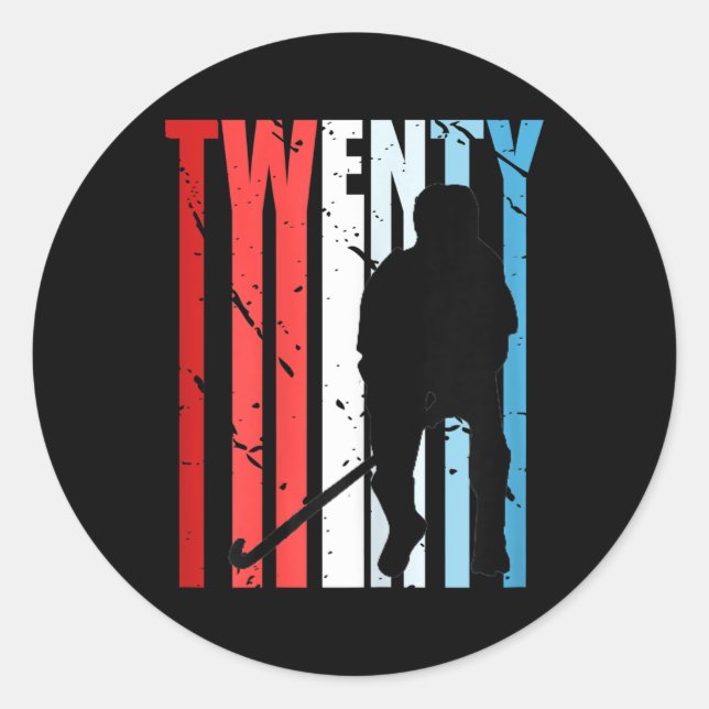 Womens Womens Field Hockey 48th Birthday Player Te Classic Round Sticker (Front)