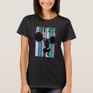 Womens Womens Gym Loving Barbell Squat Squatting K T-Shirt