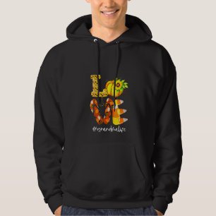 Womens Womens Love Grandma Life Nana Halloween Fal Hoodie