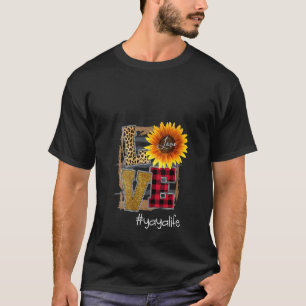 Womens Womens Love Yayalife Sunflower Leopard T-Shirt