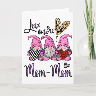 Womens Womens Personalised Love More Gnomes With H Card