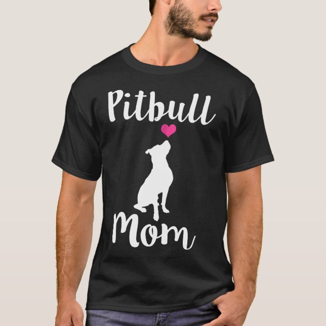 Womens Womens Pitbull Mum Pit Bull Dog Mama Gift N T-Shirt (Front)