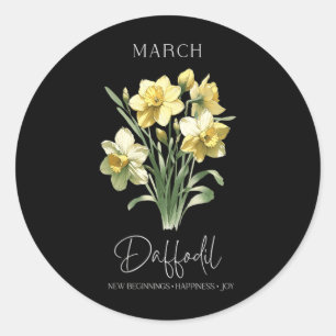 Womens Womens Positive Quote Flower Birthday Classic Round Sticker