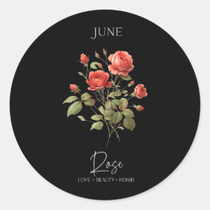 Womens Womens Positive Quote Flower Birthday Classic Round Sticker