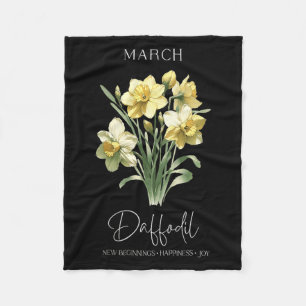Womens Womens Positive Quote Flower Birthday Fleece Blanket