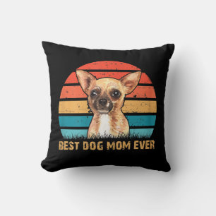 Womens Womens Quote Best Dog Mum Ever Chihuahua Cushion