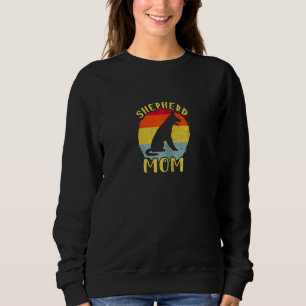 Womens Womens Retro German Shepherd Mum Dog Mother Sweatshirt