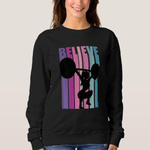 Womens Womens Weightlifting Gym Woman Lifts Weight Sweatshirt