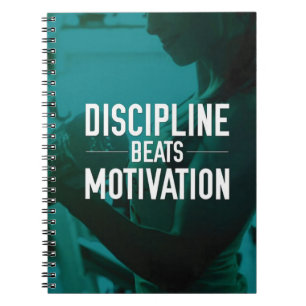 Women's Workout - Discipline Beats Motivation Spiral Notebook