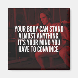 Women's Workout Inspirational Words Magnet
