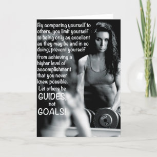 Women's Workout Motivation - Guides vs Goals Card