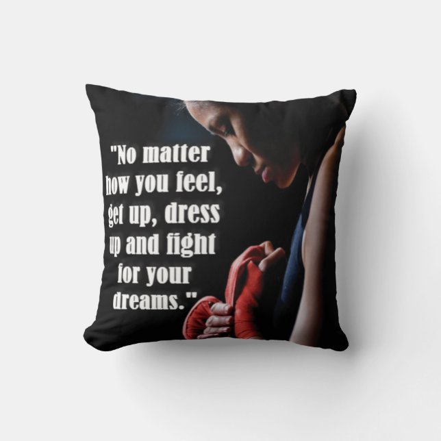 Women's Workout Motivational Cushion (Front)