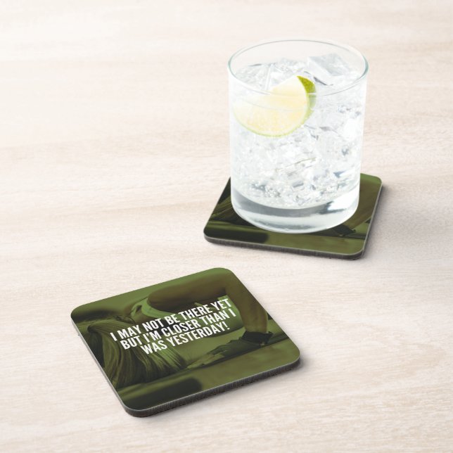 Women's Workout Motivational Words Coaster (Right Side)