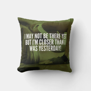 Women's Workout Motivational Words Cushion