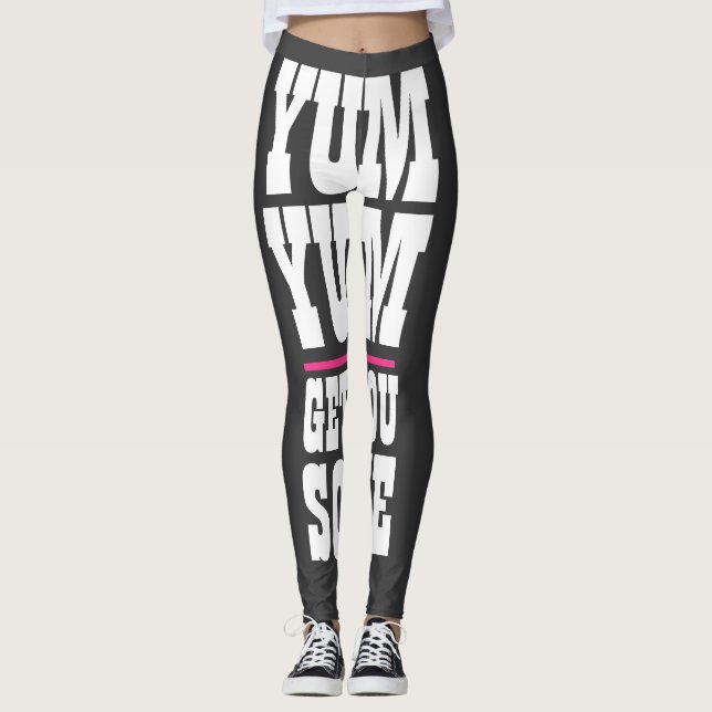 Women's Workout Yoga YUM YUM GET YOU SOME Leggings (Front)