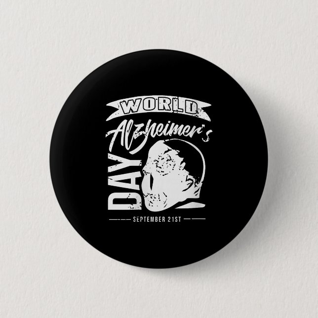 Womens World Heimer's Awareness Day Memory Suprt S 6 Cm Round Badge (Front)