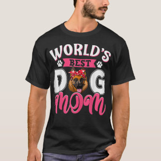 Womens Worlds Best Boxer Dog Mum Funny Mothers Day T-Shirt