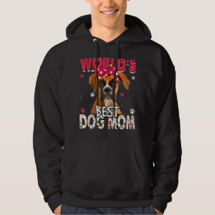 Womens World's Best Boxer Dog Mum Mother's Day 1 Hoodie