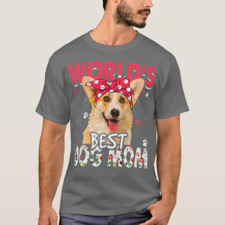 Womens World's Best Corgi Dog Mum Funny Mother's D T-Shirt