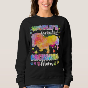 Womens World's Greatest Dachshund Colours For Moth Sweatshirt