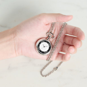 Women's Wraparound Silver Black Decorative Watch