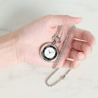 Women's Wraparound Silver Black Decorative Watch