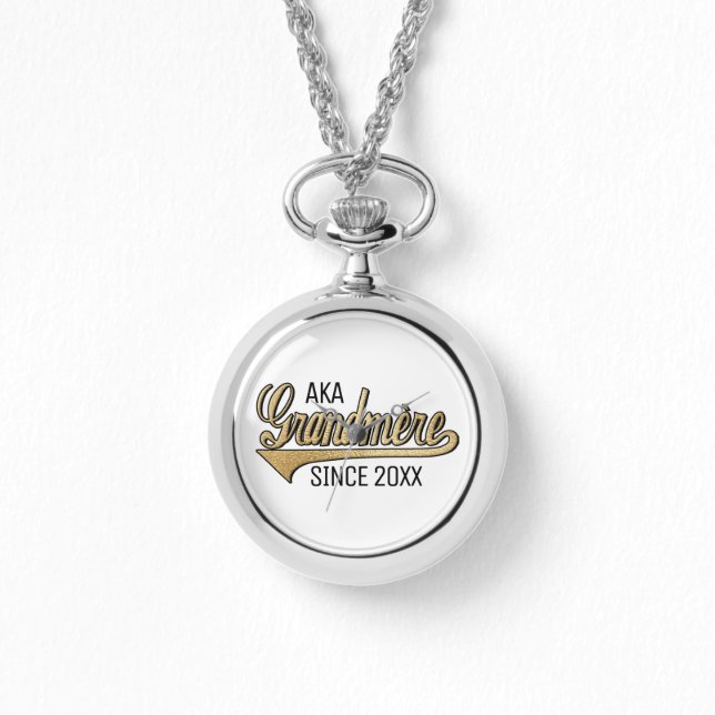 Women's Wraparound Silver Watch Grandmere/Grandmom (Front)