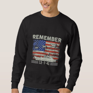 Womens Wwii Remember Pearl Harbour Memorial Day De Sweatshirt